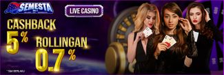 BONUS CASHBACK 5% LIVE CASINO DAN SLOT