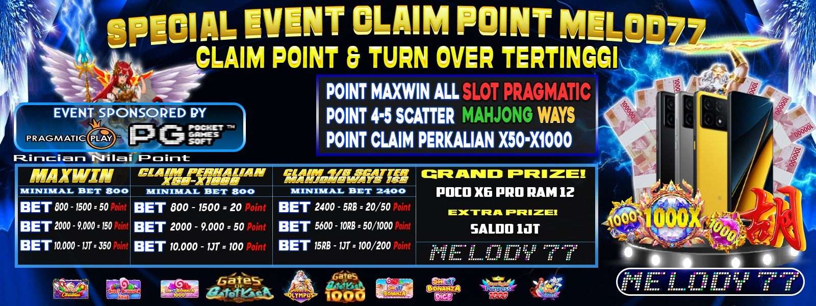 event claim point melody77 juli