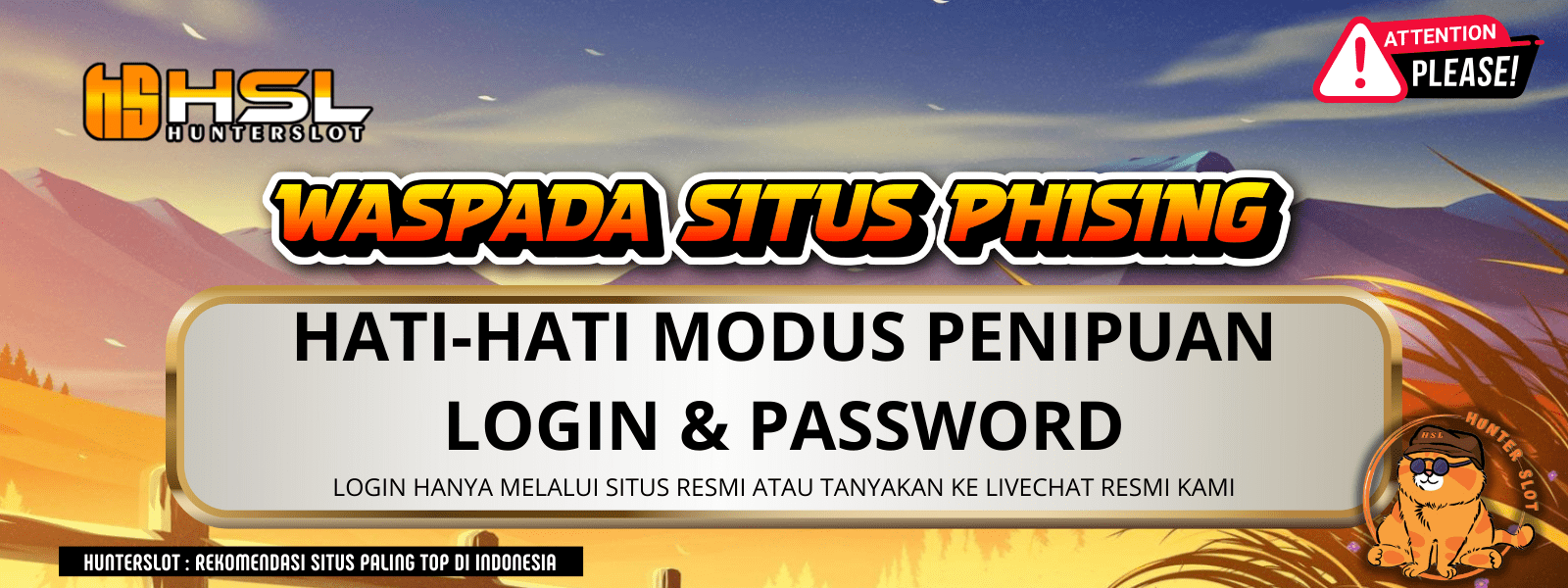 WASPADA SITUS PHISING HUNTERSLOT