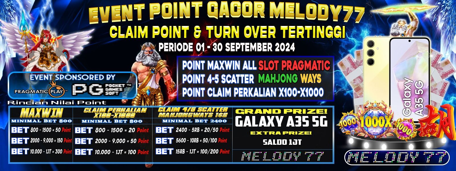 event claim point melody77 SEPTEMBER