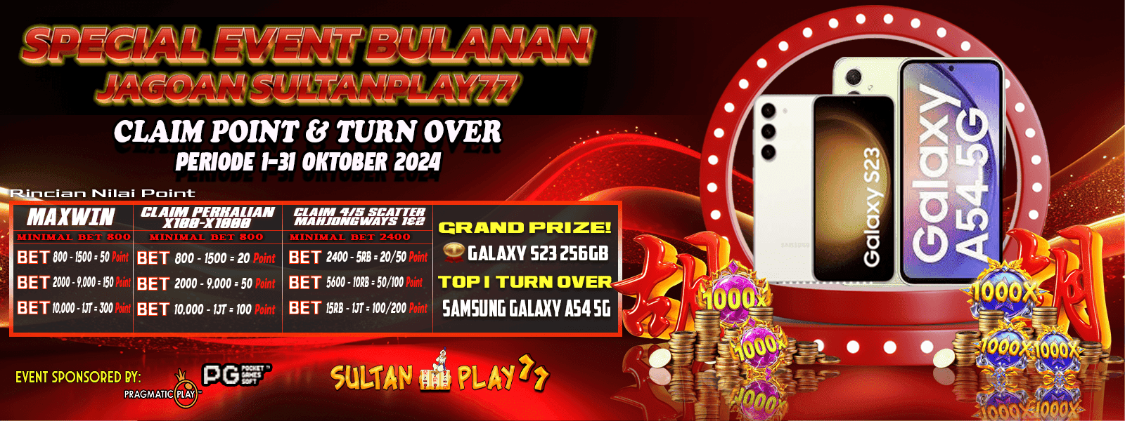 EVENT BULANAN SULTANPLAY77 OKTOBER