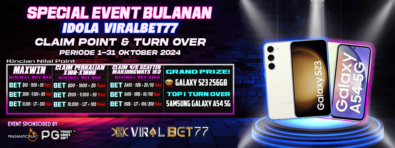 EVENT CLAIM POINT VIRALBET77 OKTOBER