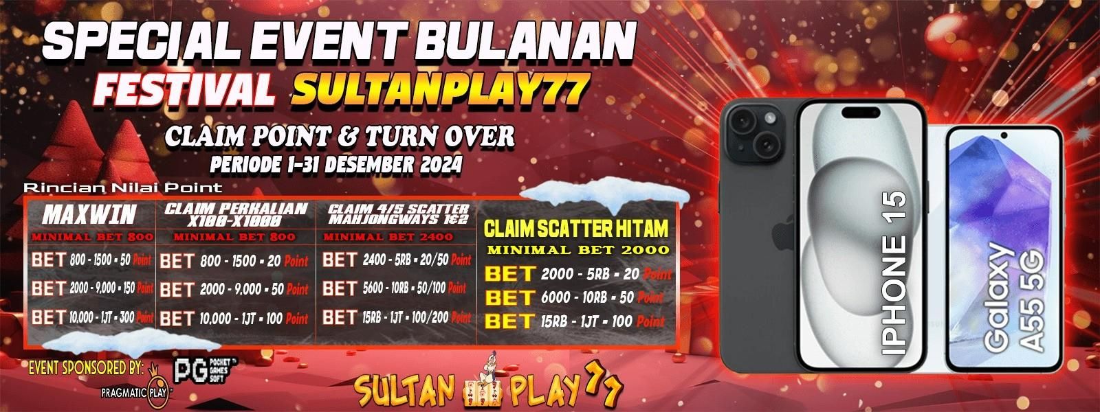 EVENT BULANAN SULTANPLAY77 DESEMBER CERIA